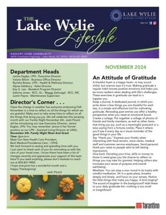 Memory Care Current Newsletter