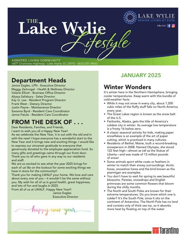 Assisted Living Current Newsletter